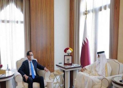 امیر قطر و وزیر خزانه داری آمریکا ملاقات کردند